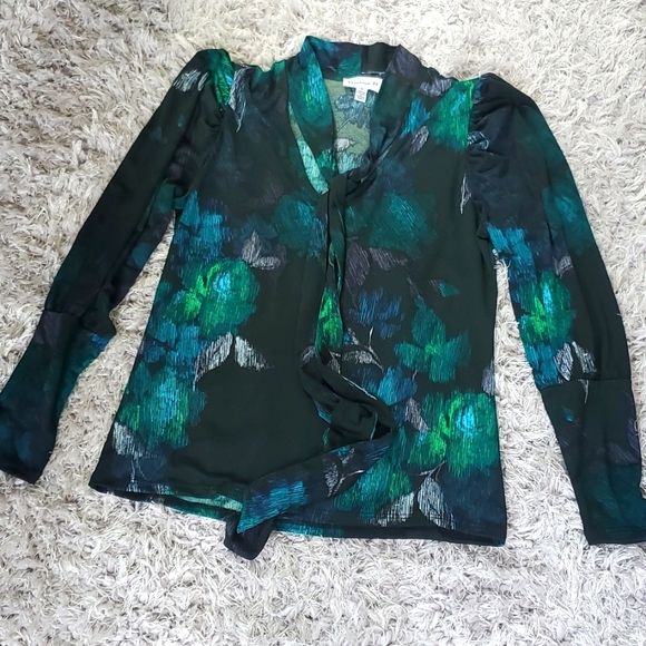 Veronica M tie neck stretch blouse - Picture 1 of 5